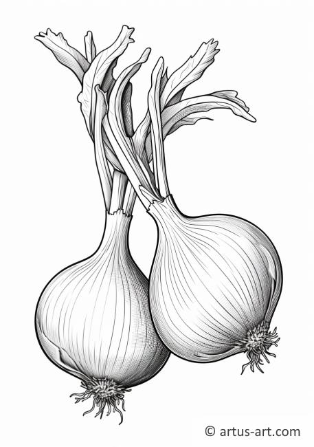 Onion Blossom Coloring Page